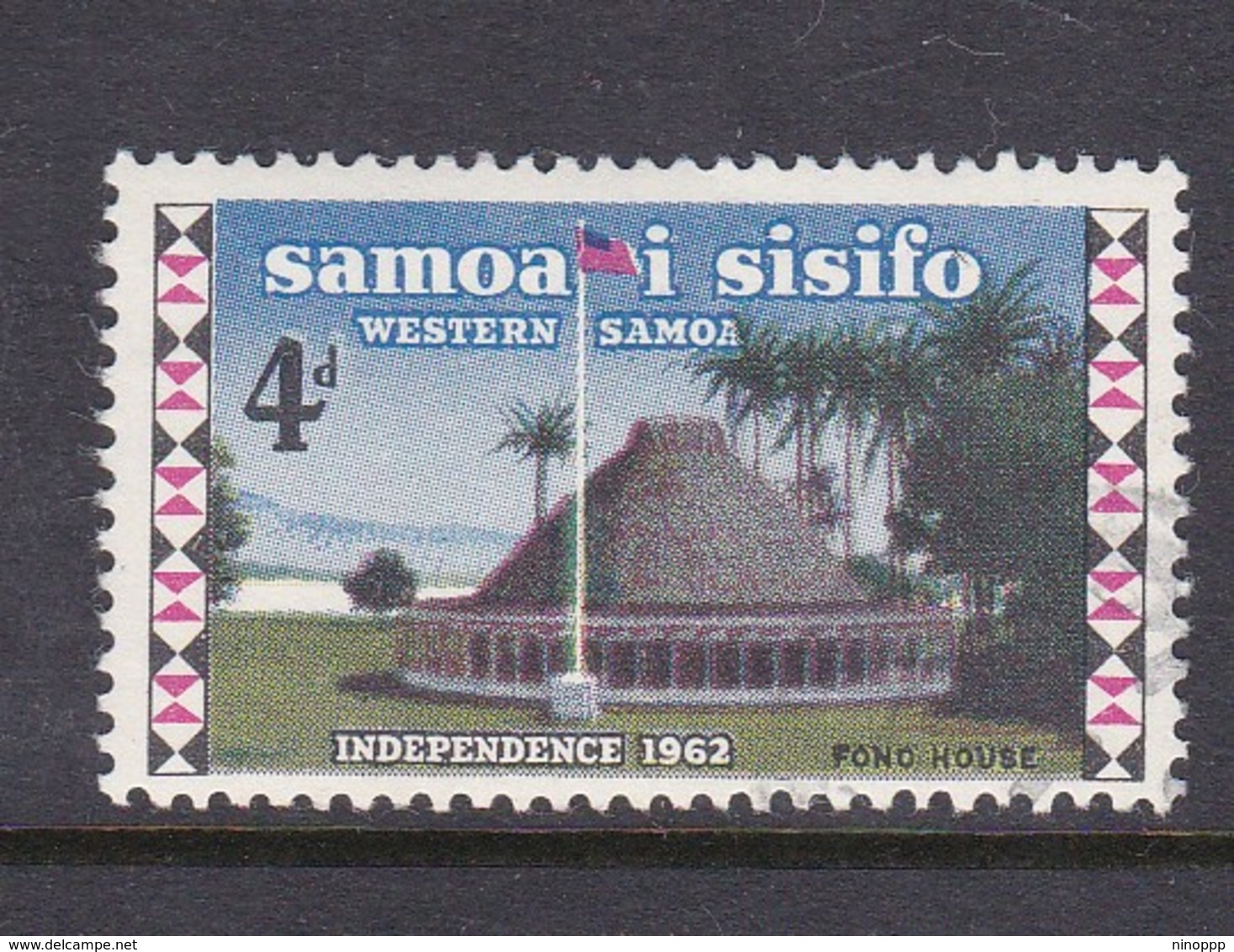 Samoa SG 259 1965 Independence Kawa Bowl Watermark,four Pence ,used - Samoa