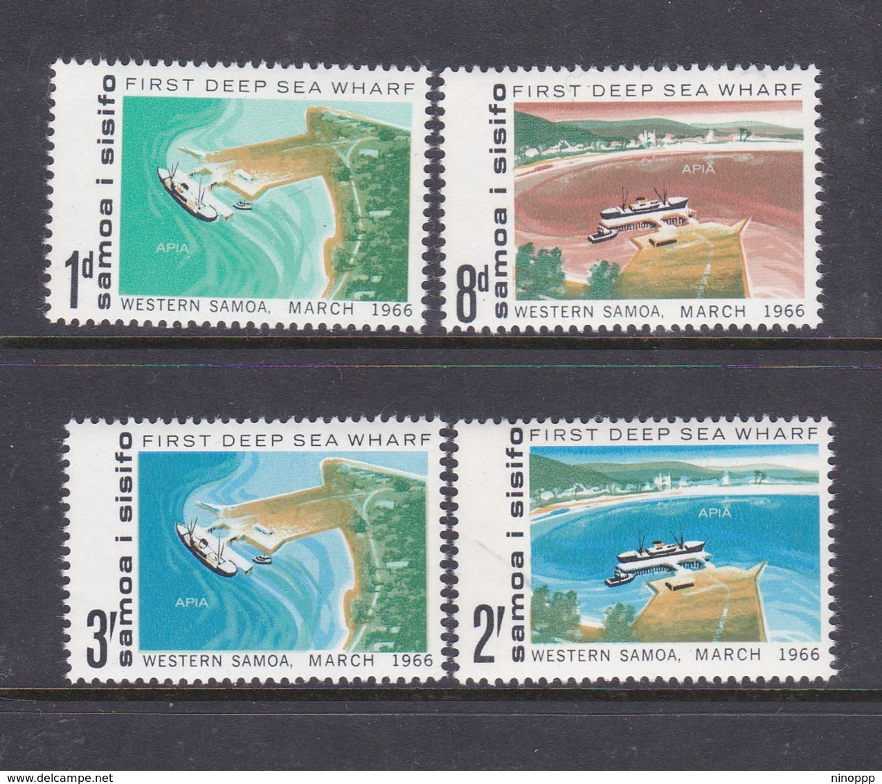 Samoa SG 265-268 1966 Opening Of First Deep Sea Wharf,mint Hinged - Samoa