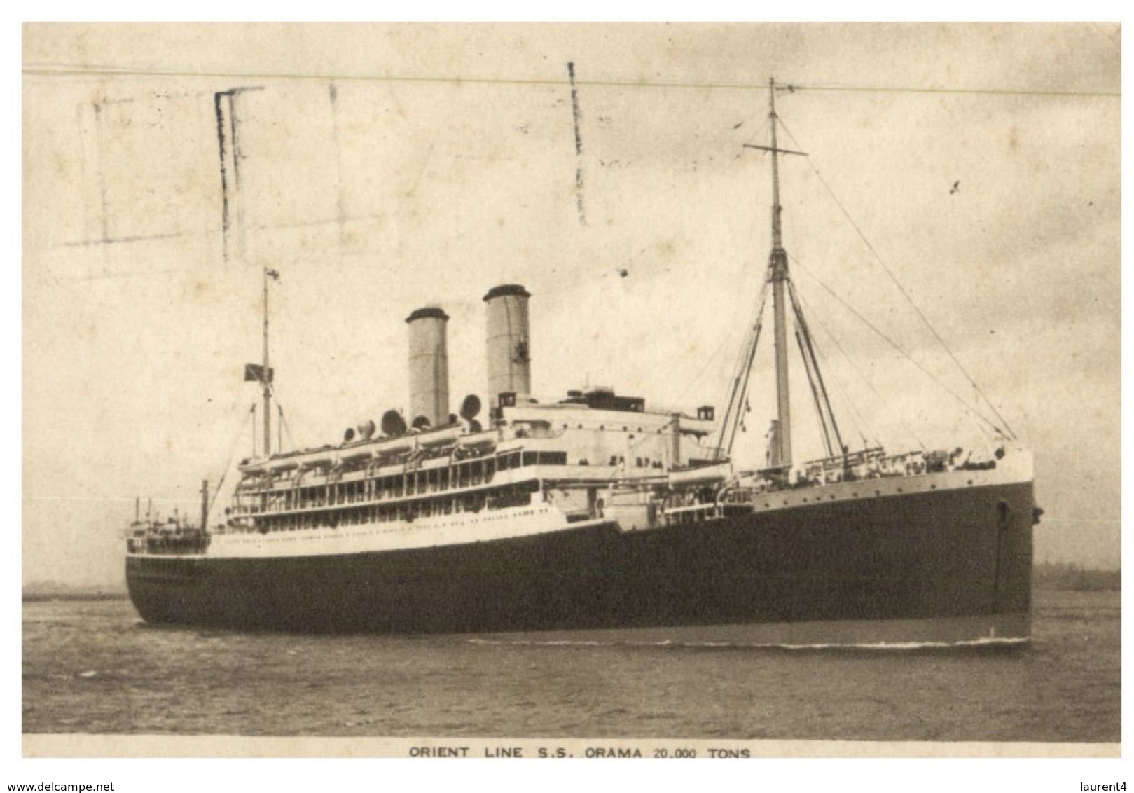 (101) Very Old Postcard  - Paquebot -  Cruise Ship SS Orama (posted From Australia) - Dampfer