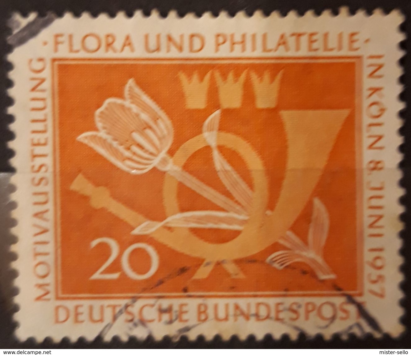 ALEMANIA 1957 The Exhibition Of Flora And Philately. USADO - USED. - Usados