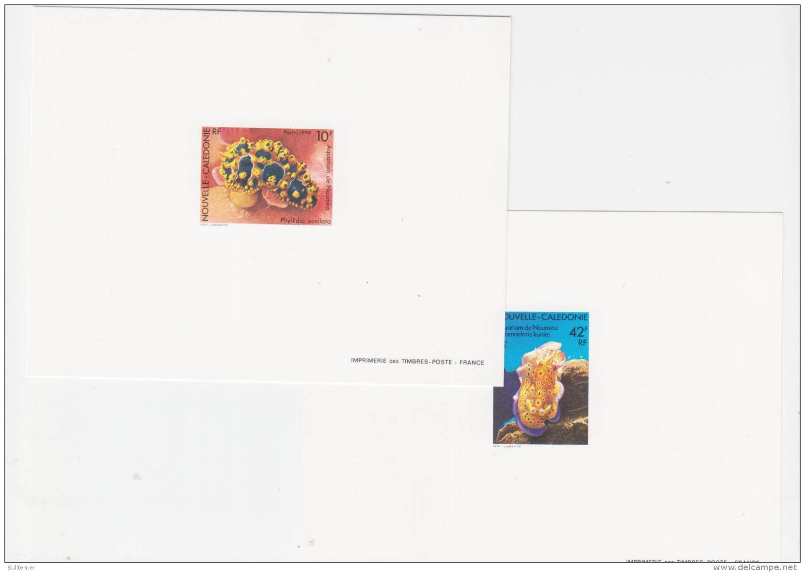 NEW CALEDONIA - 1990 - NUDIBRANCHES SET OF 2 DELUXE PROOF SHEETS - Covers & Documents