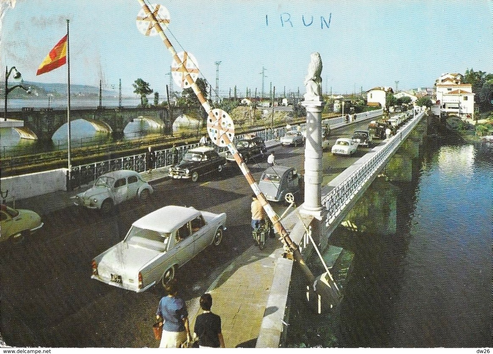 Irun - Pont International (Puente Internacional) - Poste Frontière, Vielles Voitures (4CV, 2CV, 404...) - Guipúzcoa (San Sebastián)