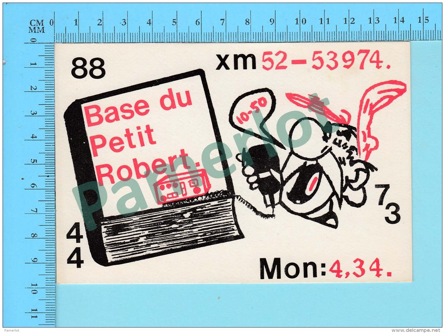 QSL- CB- Base Du Petit Robert, Asterix   -St-Jean  Quebec- 2 Scans - CB