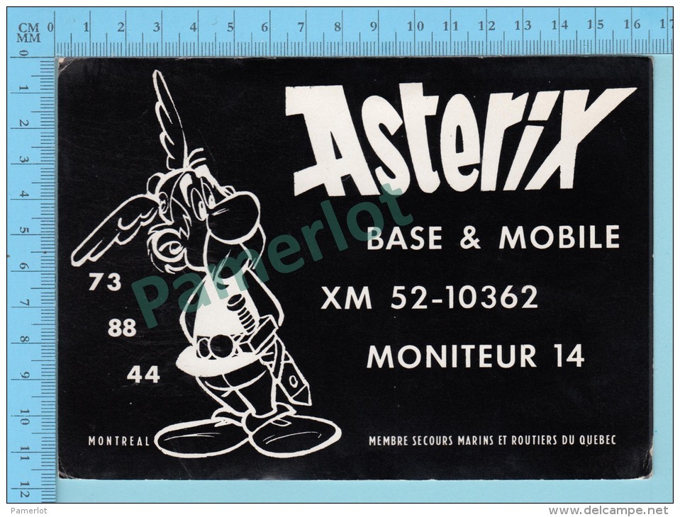 QSL - Montréal Quebec Canada  - Base &amp; Mobile ASTERIX  -  CPM 2 Scans - CB