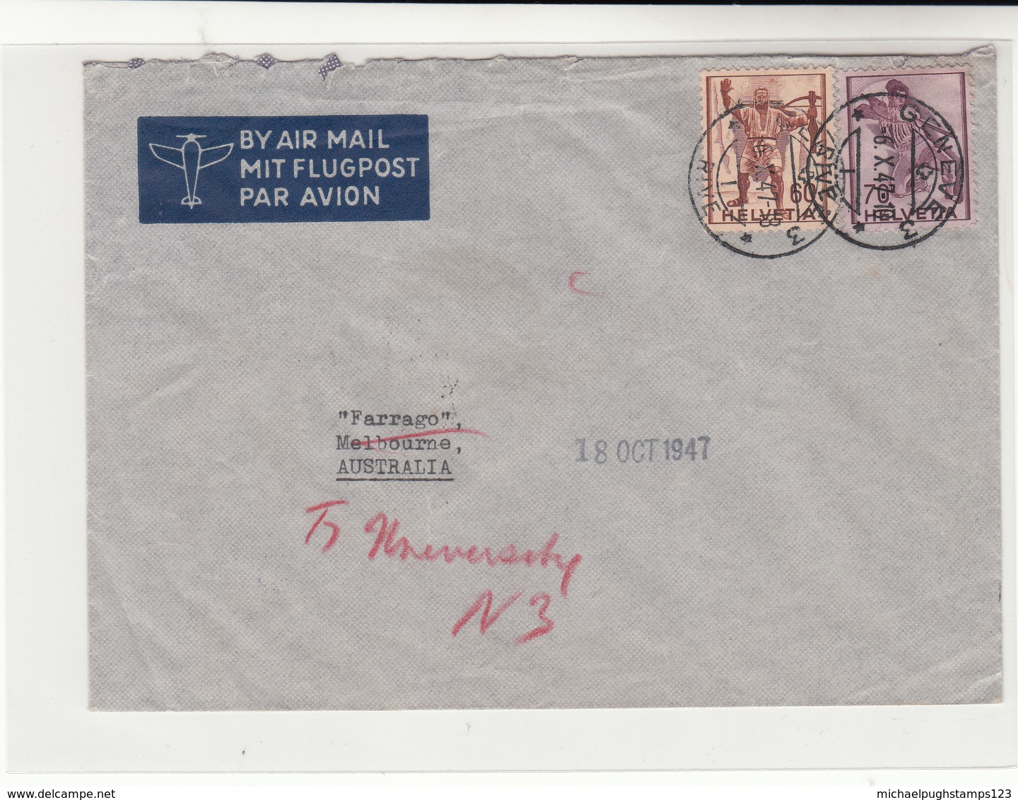 Switzerland / Airmail / Australia - Other & Unclassified