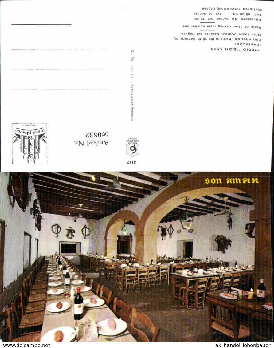 560632,Spain Mallorca Carretera De Soller Son Amar Restaurant - Sonstige & Ohne Zuordnung