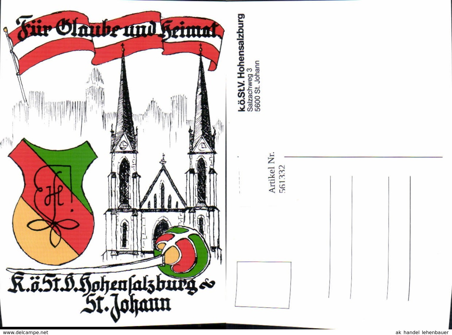 561332,Studentika Studentica K&Ouml;StV Hohensalzburg St Johann Wappen - Schulen