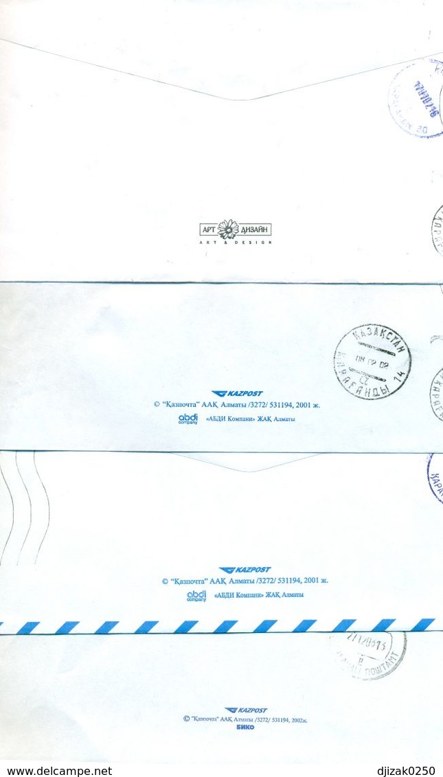 Kazakhstan. Four Envelope Passed The Mail. - Kazakhstan