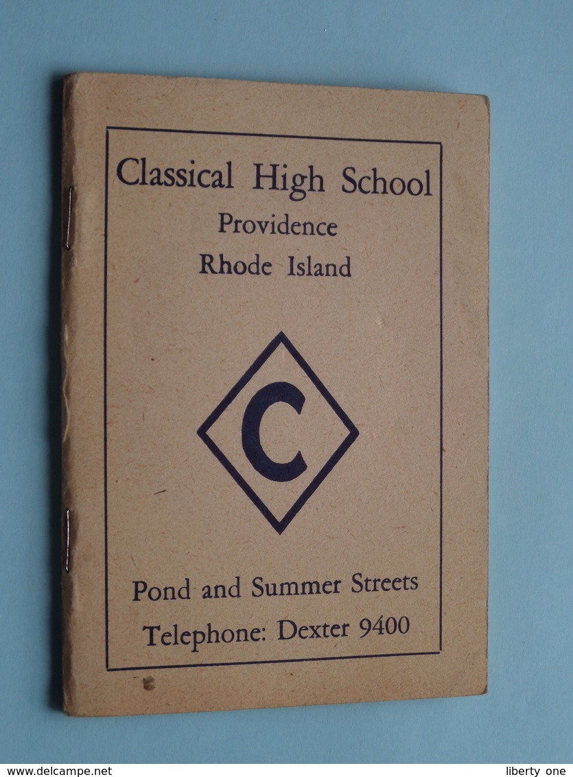 CLASSICAL HIGH SCHOOL Providence RHODE ISLAND ( 81 Pag. - 9 X 13 Cm. / Zie Foto Details ) ! - Diplome Und Schulzeugnisse