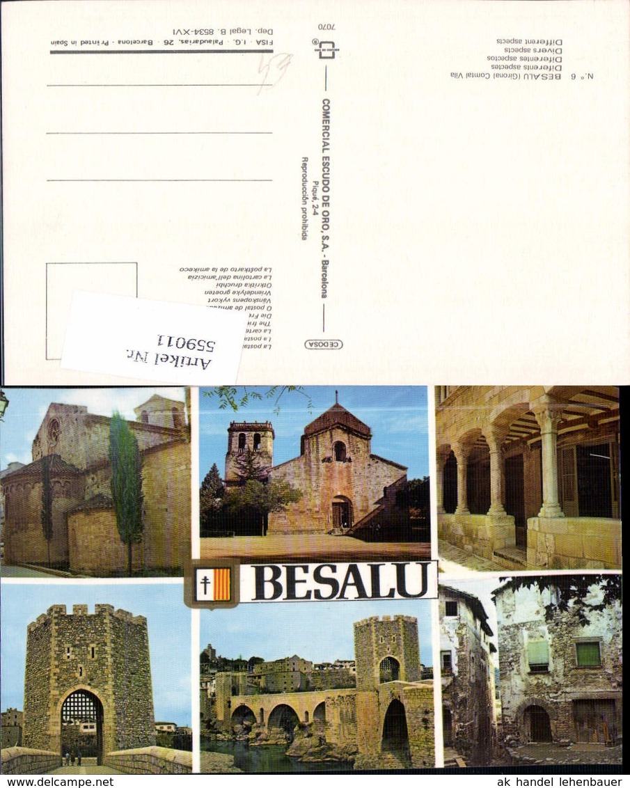 559011,Mehrbild Ak Spain Besalu Girona Comtal Vila - Sonstige & Ohne Zuordnung