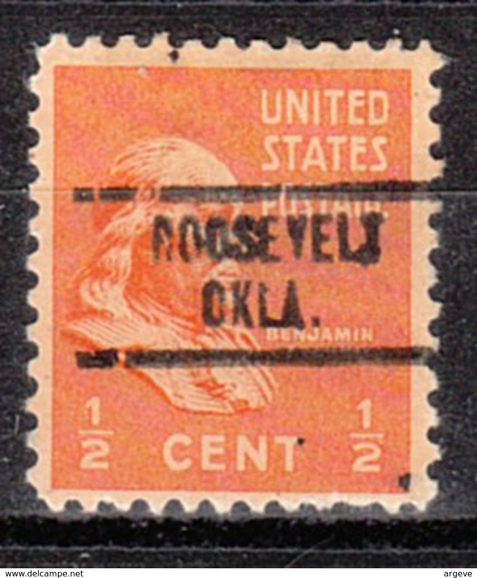 USA Precancel Vorausentwertung Preo, Locals Oklahoma, Roosevelt 734 - Préoblitérés