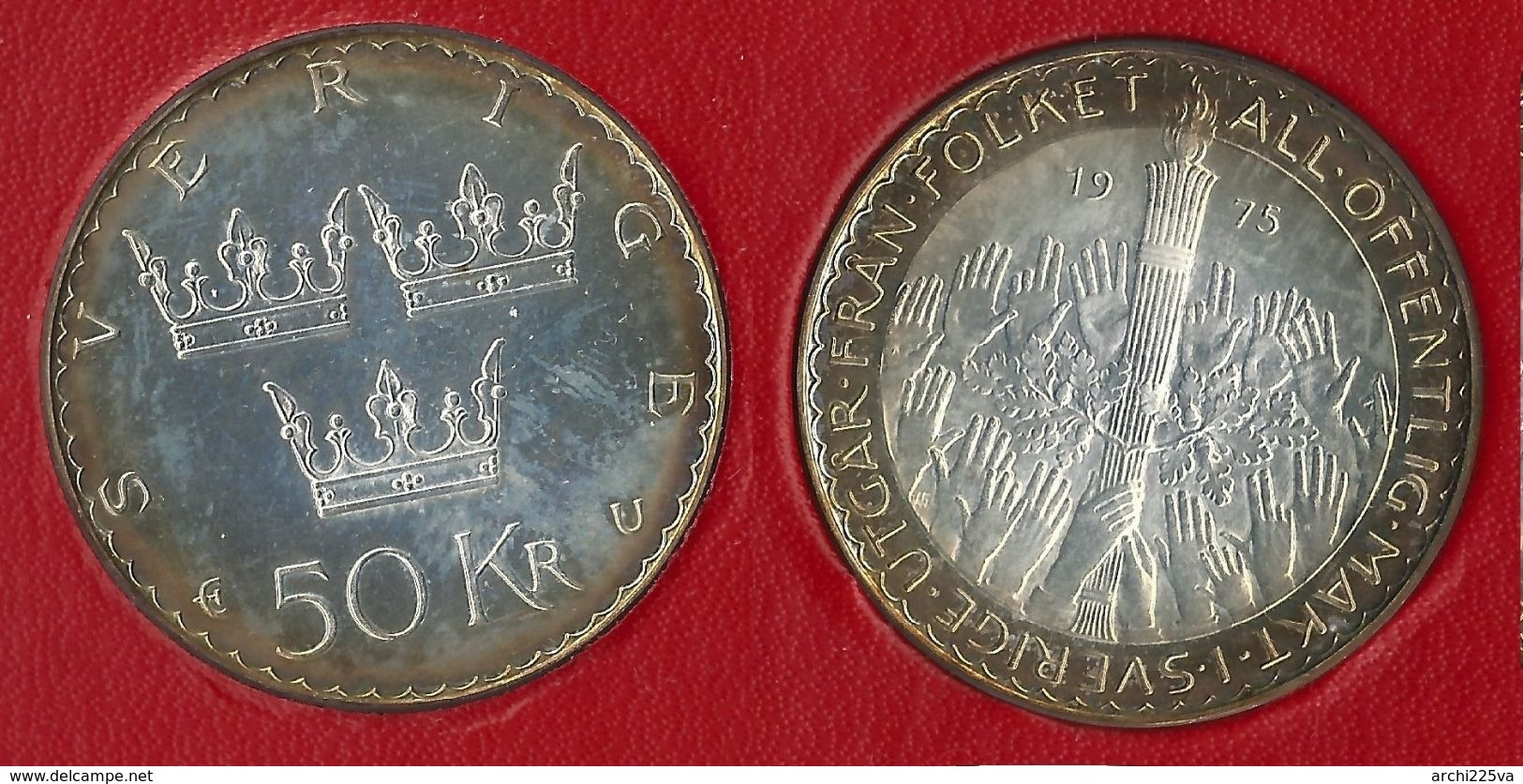 1975 SVEZIA - Riforma Della Costituzione - 50 Kr - FDC - Argento / Silver / Argent - Blister Apribile - Schweden
