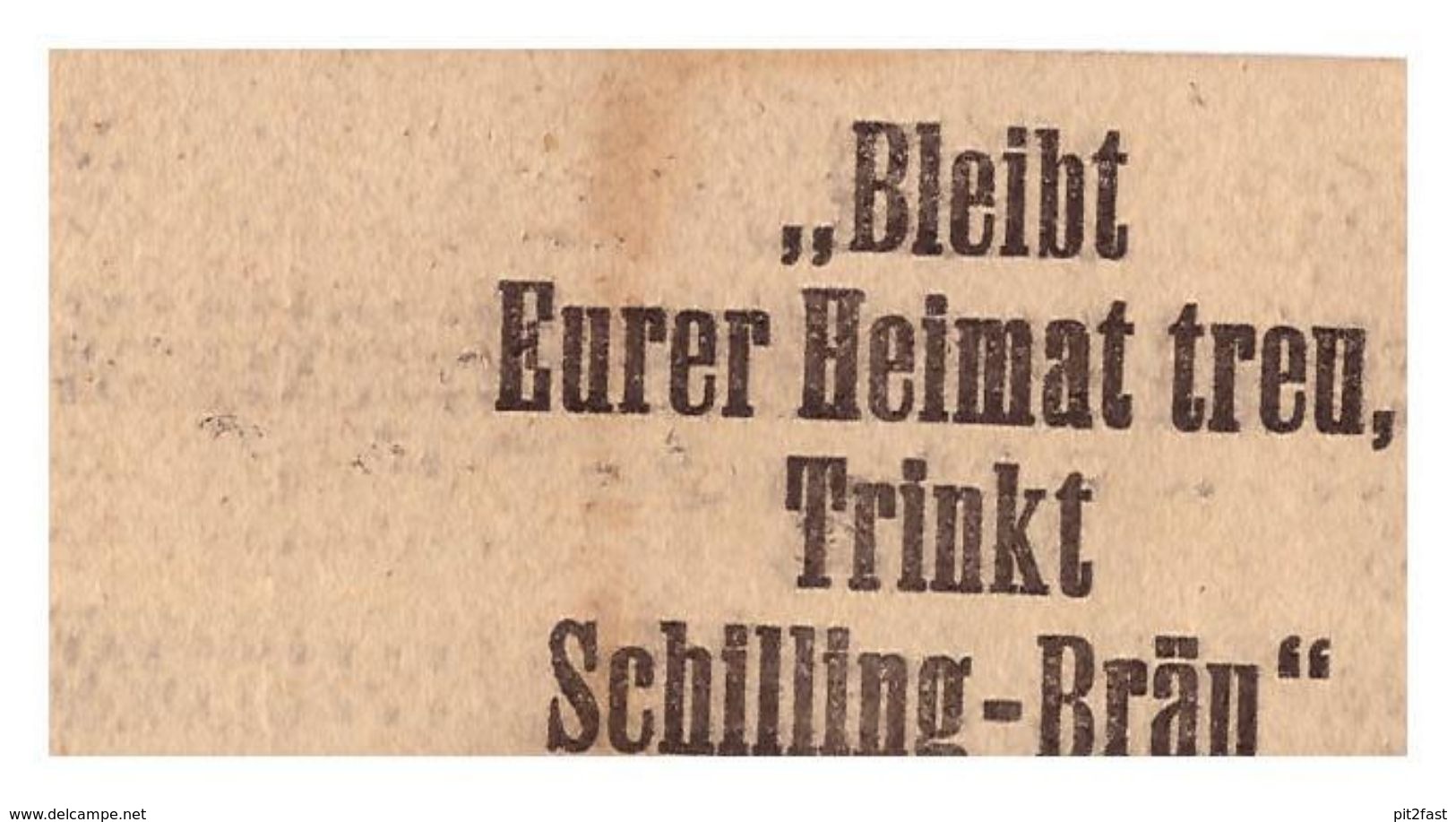 2.Celler Grasbahn-Rennen , Eintrittskarte Ca. 1932 , Motorsport Celle , Bier - Werbung , Schilling-Bräu , Motorrad Club - Motorräder