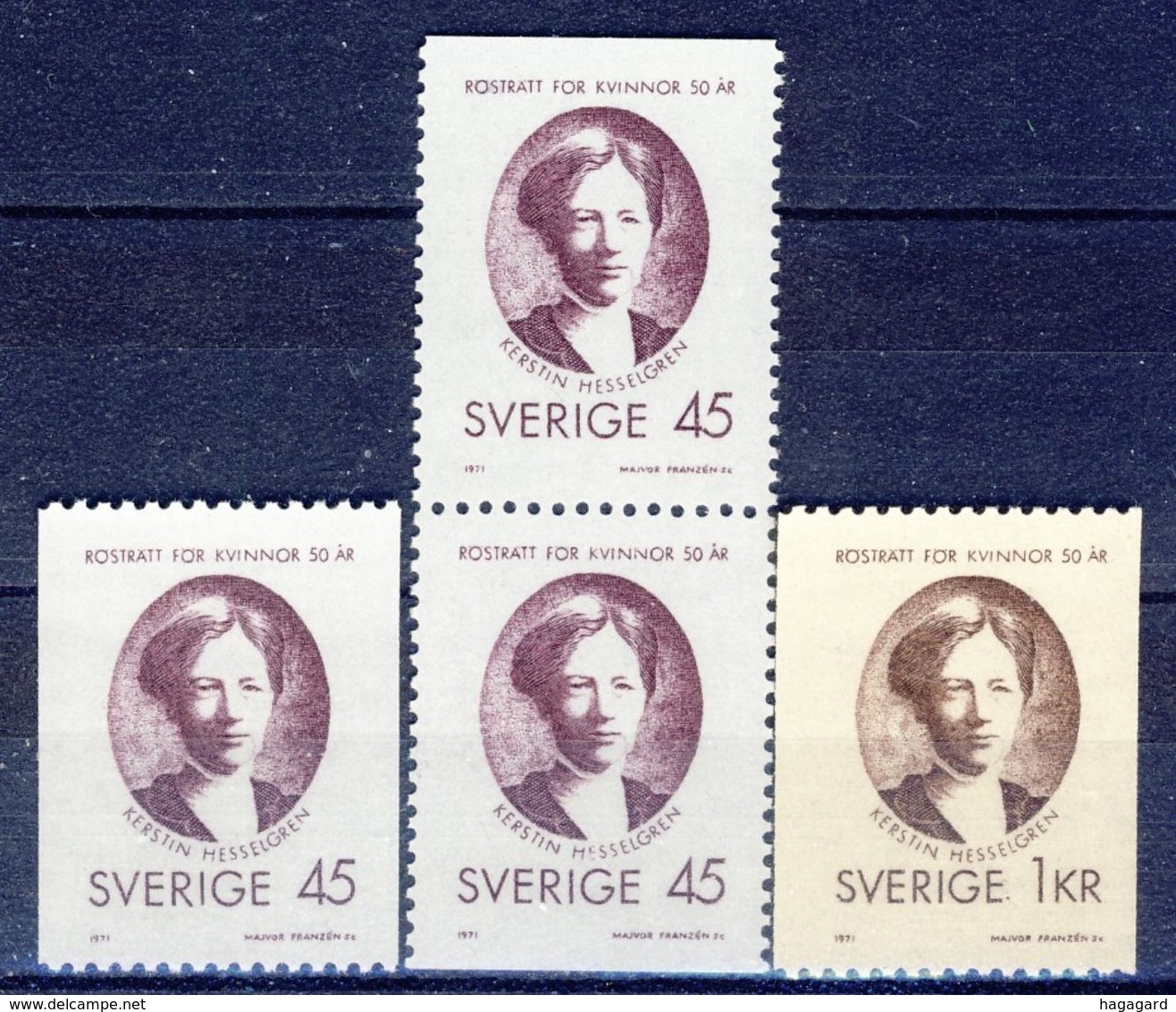 +Sweden 1971. Hesselgren. Michel 702-703 + Pair. MNH(**) - Neufs