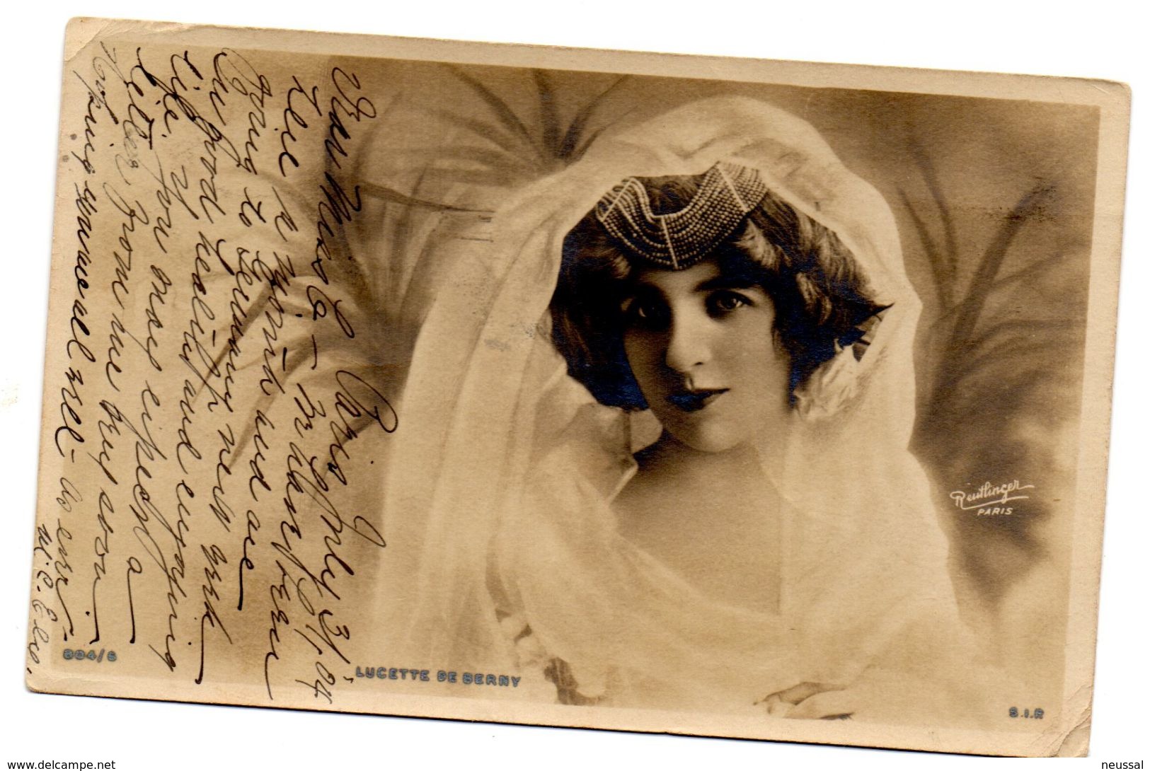 Tarjeta Postal De Lucette De Berny Circulada De 1904 - Teatro