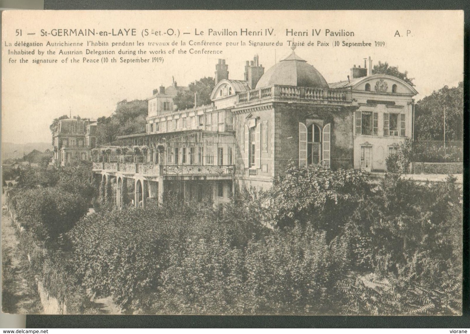 Le Pavillon Henri IV - La Délégation Autrichienne L'habita Pendant La Conférence Pour La Signature Du Traité De Paix (19 - St. Germain En Laye