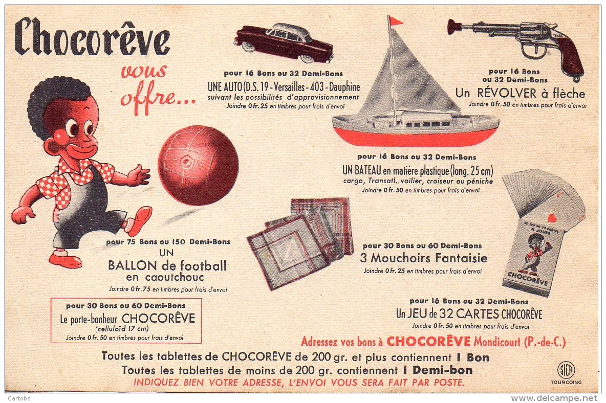 Buvard  CHOCOREVE Vous Offre - Chocolat