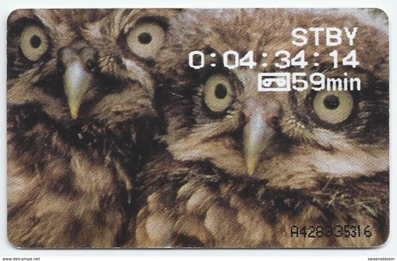 NL.- PTT Telecom. Uilen, Kijk En Ontdek. Laat Wat Mooi Is Toch Vooral Blijven. STBY. A428 - Owls