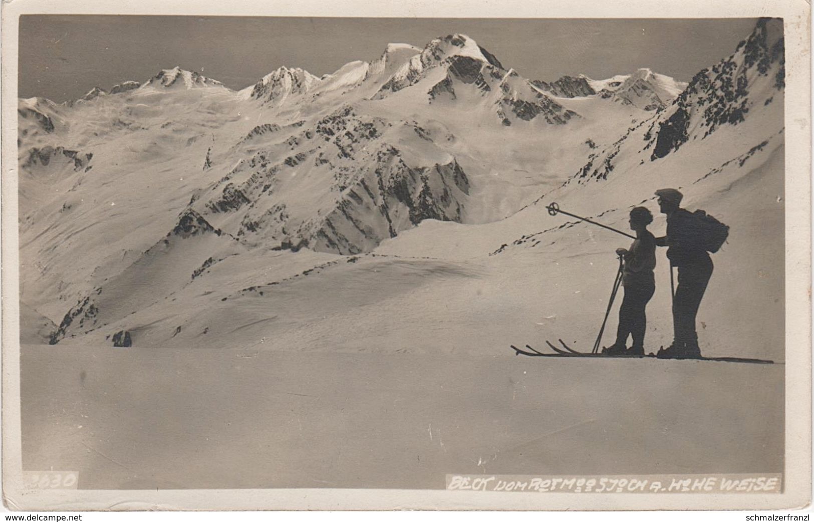 AK Blick Rotmoosjoch Hohe Weise Bianca Grande Ski Skifahrer Winter A Sölden Vent Pfelders Plan Moos Südtirol Tirol - Sölden