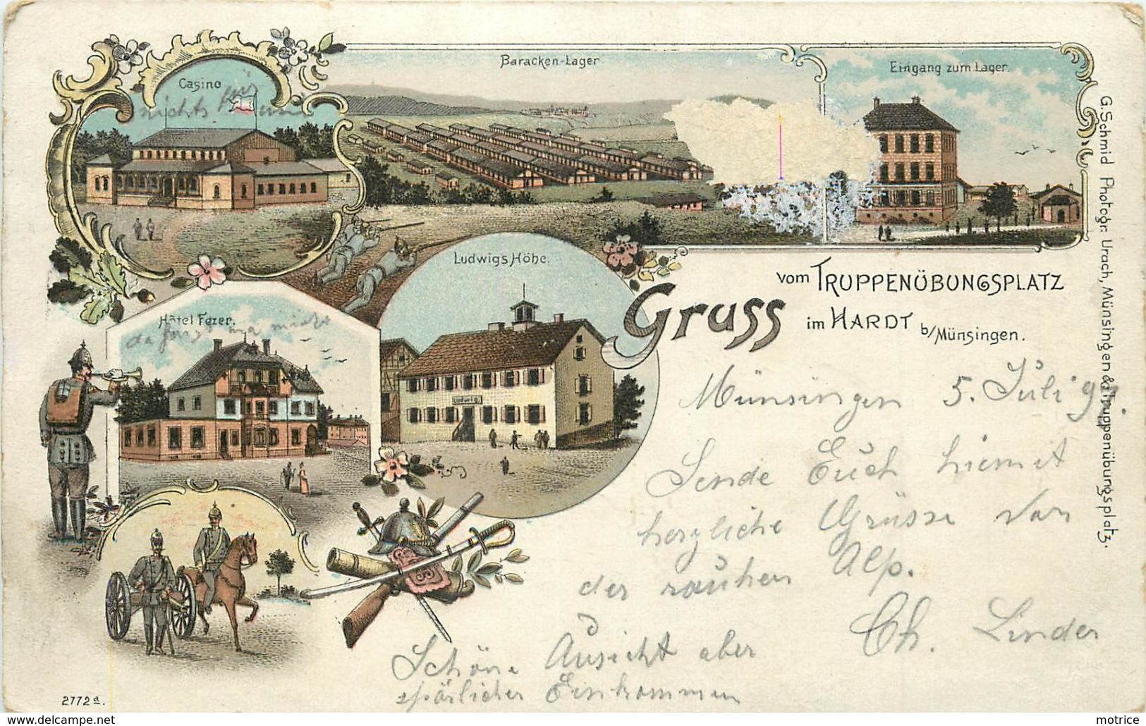 GRUSS IM HARDT Bei Mûnsingen - Truppenübungsplatz (1897) - Münsingen