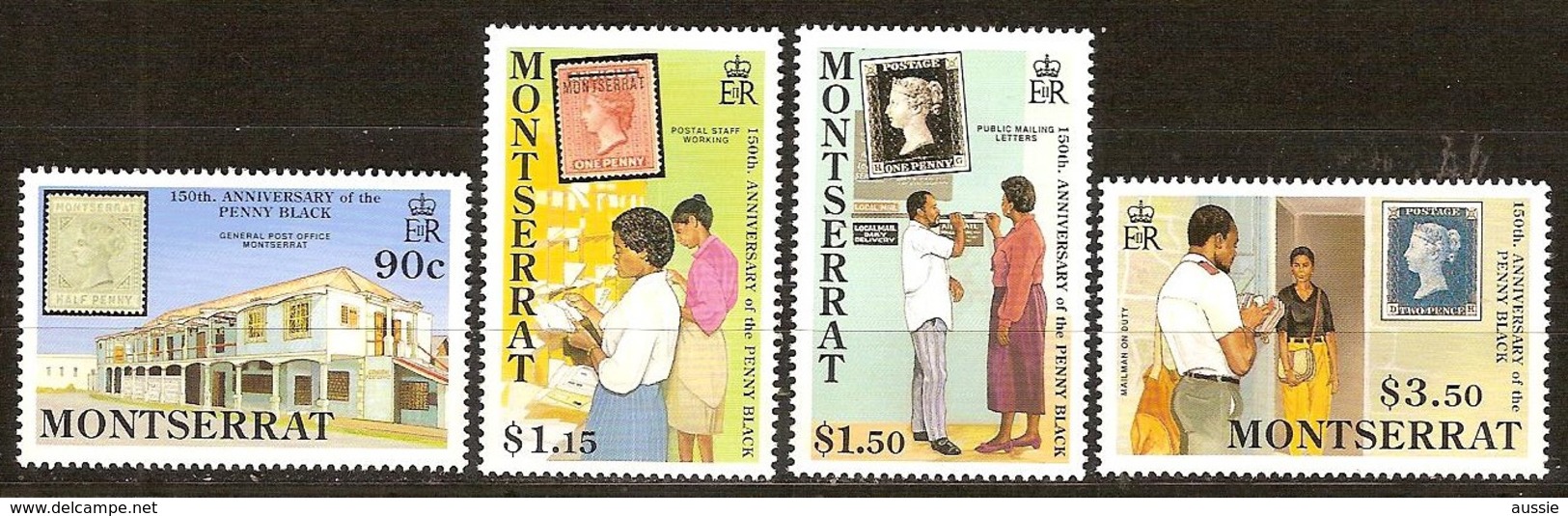 Montserrat 1990 Yvertnr. 735-738 *** MNH Cote 10 Euro Penny Black - Montserrat