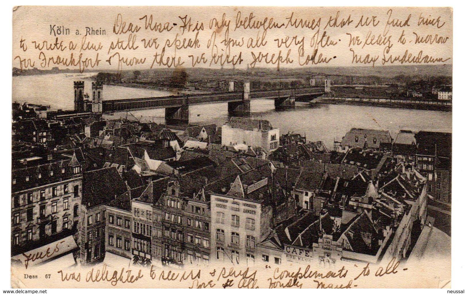 Tarjeta Postal De Koln A Rhein. Circulada 1906 - Koeln