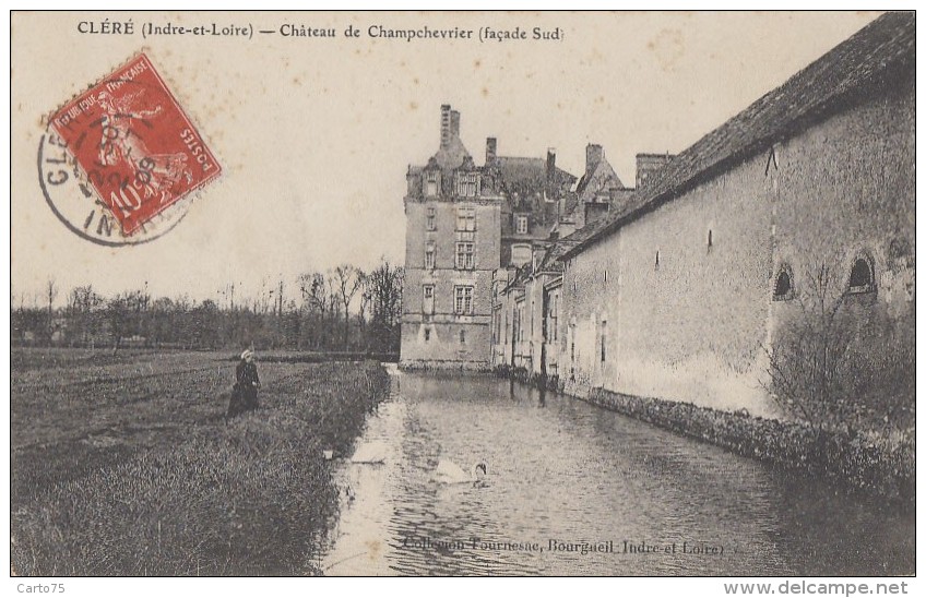 Cléré 37 - Château De Champchevrier - Façade Sud - 1909 - Cléré-les-Pins
