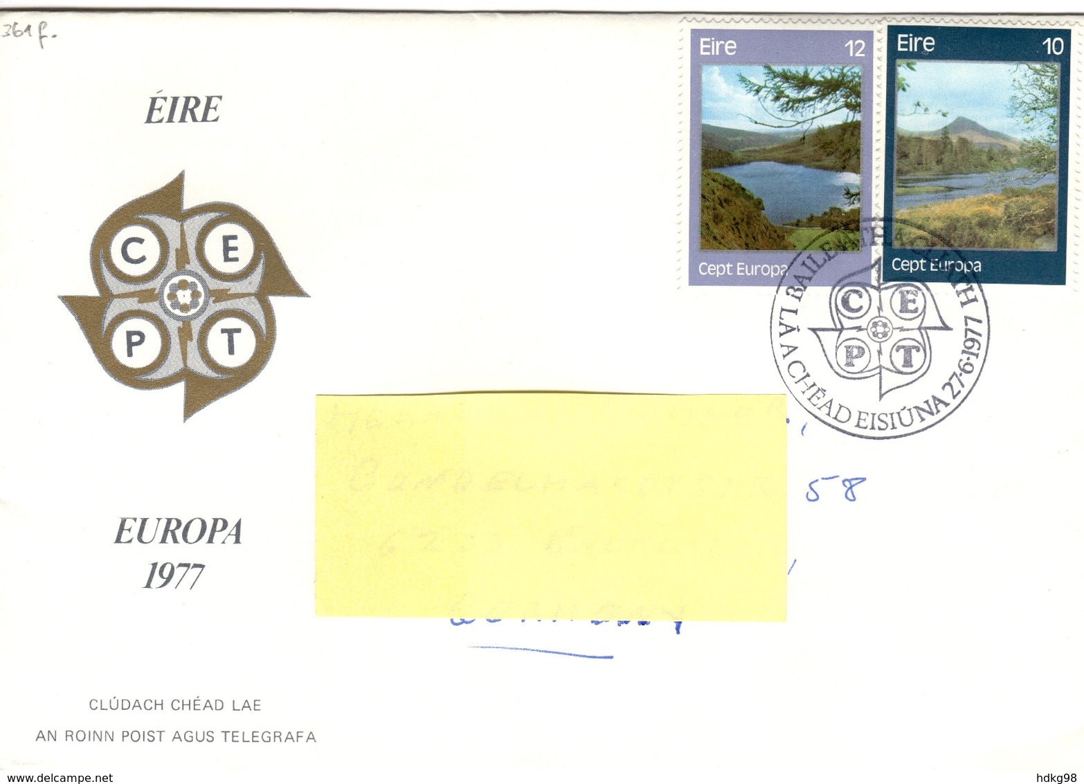 IRL+ Irland 1977 Mi 361-62 FDC EUROPA - Briefe U. Dokumente