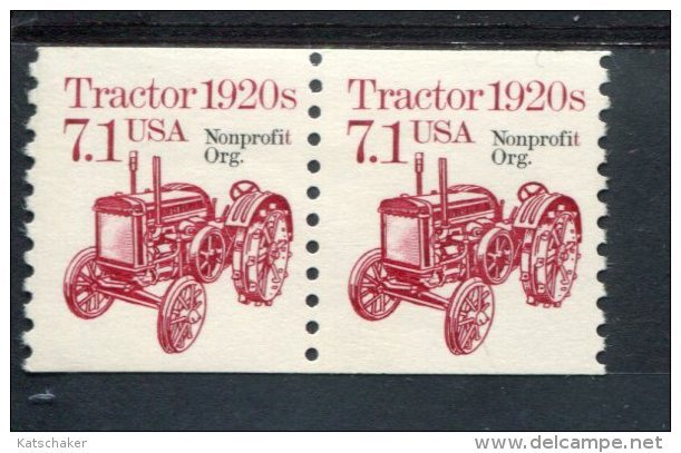 324336373 USA 1987 ** MNH  SCOTT 2127A  PAIR TRACTOR - Neufs