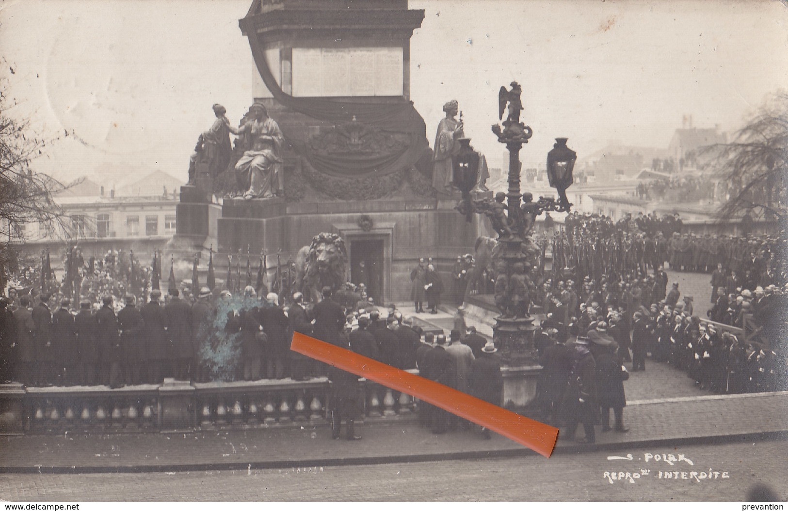 BRUXELLES - Colonne Du Congrés (Photocarte Très Animée Et Circulée En 1922) + Idem Couleur Quelques Années Plus Tard - Inaugurations