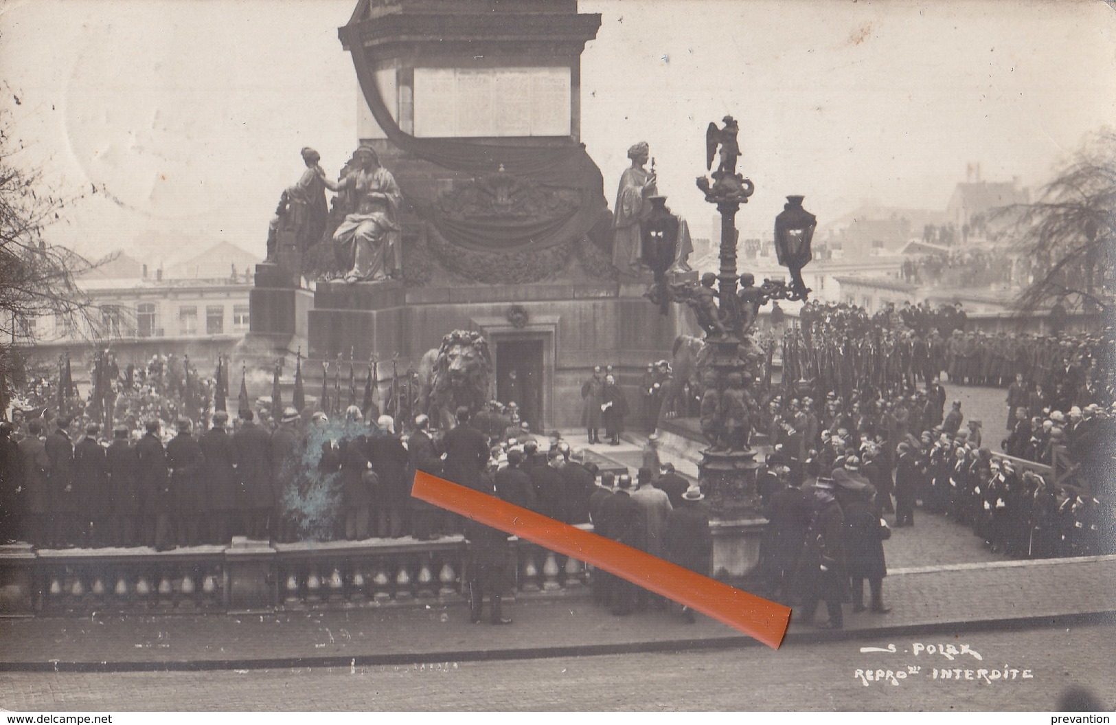 BRUXELLES - Colonne Du Congrés (Photocarte Très Animée Et Circulée En 1922) + Idem Couleur Quelques Années Plus Tard - Inaugurazioni