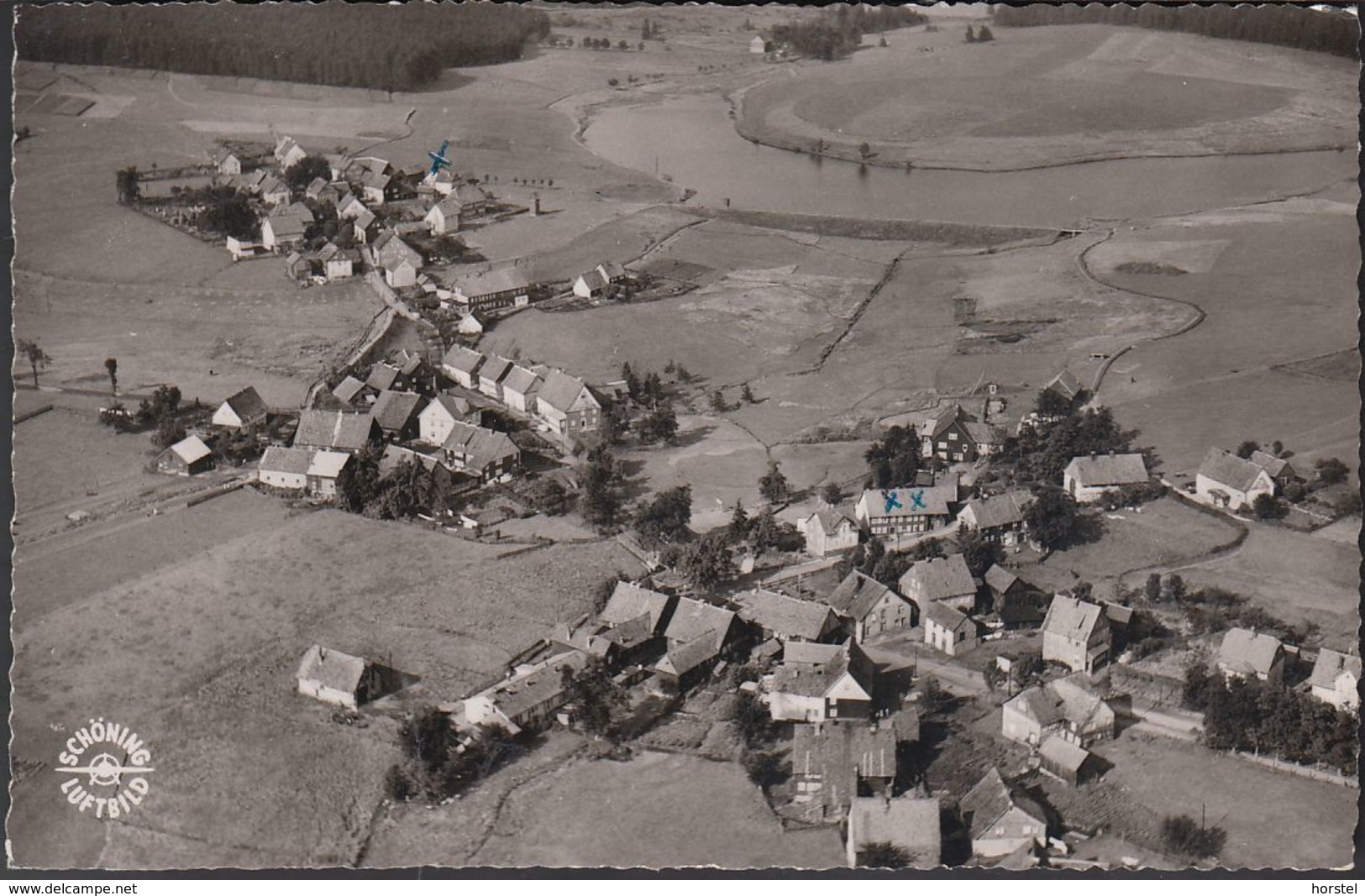 D-38678 Clausthal- Zellerfeld - Buntenbock - Schöning Luftbild - Air View (50er Jahre) - Clausthal-Zellerfeld