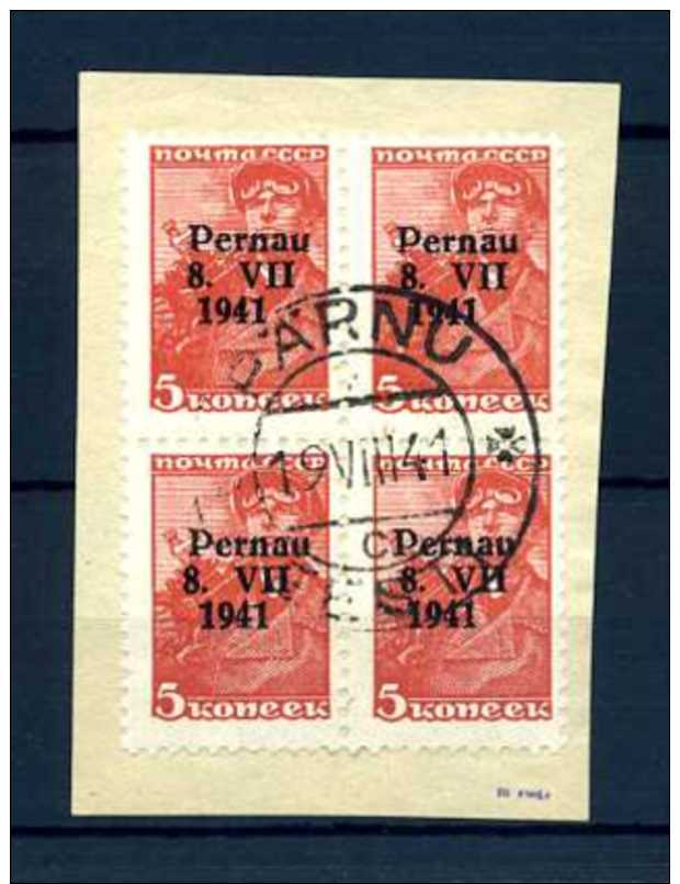 Z37269)Estland Pernau 5 I VB Gest. - Besetzungen 1938-45