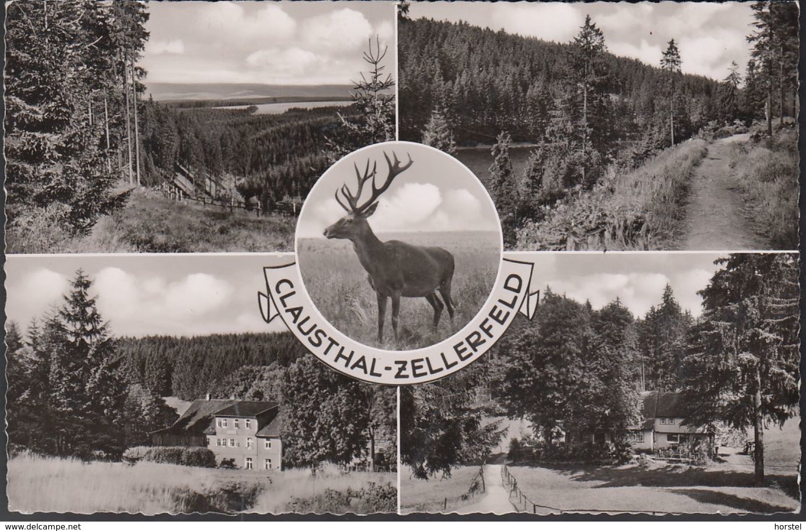 D-38678 Clausthal- Zellerfeld - Alte Mehrbildkarte - Ansichten (1958) - Hirsch - Clausthal-Zellerfeld