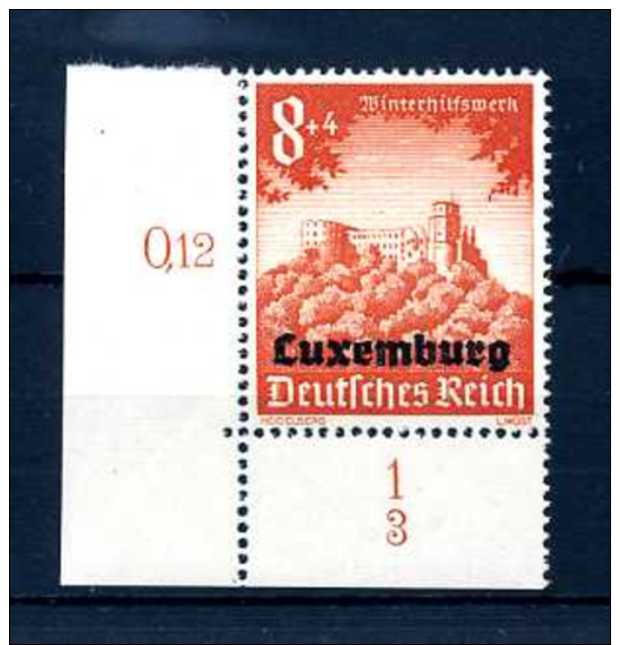 Z39043)Luxemburg 37 ER Mit Form-Nr. 3** - Besetzungen 1938-45