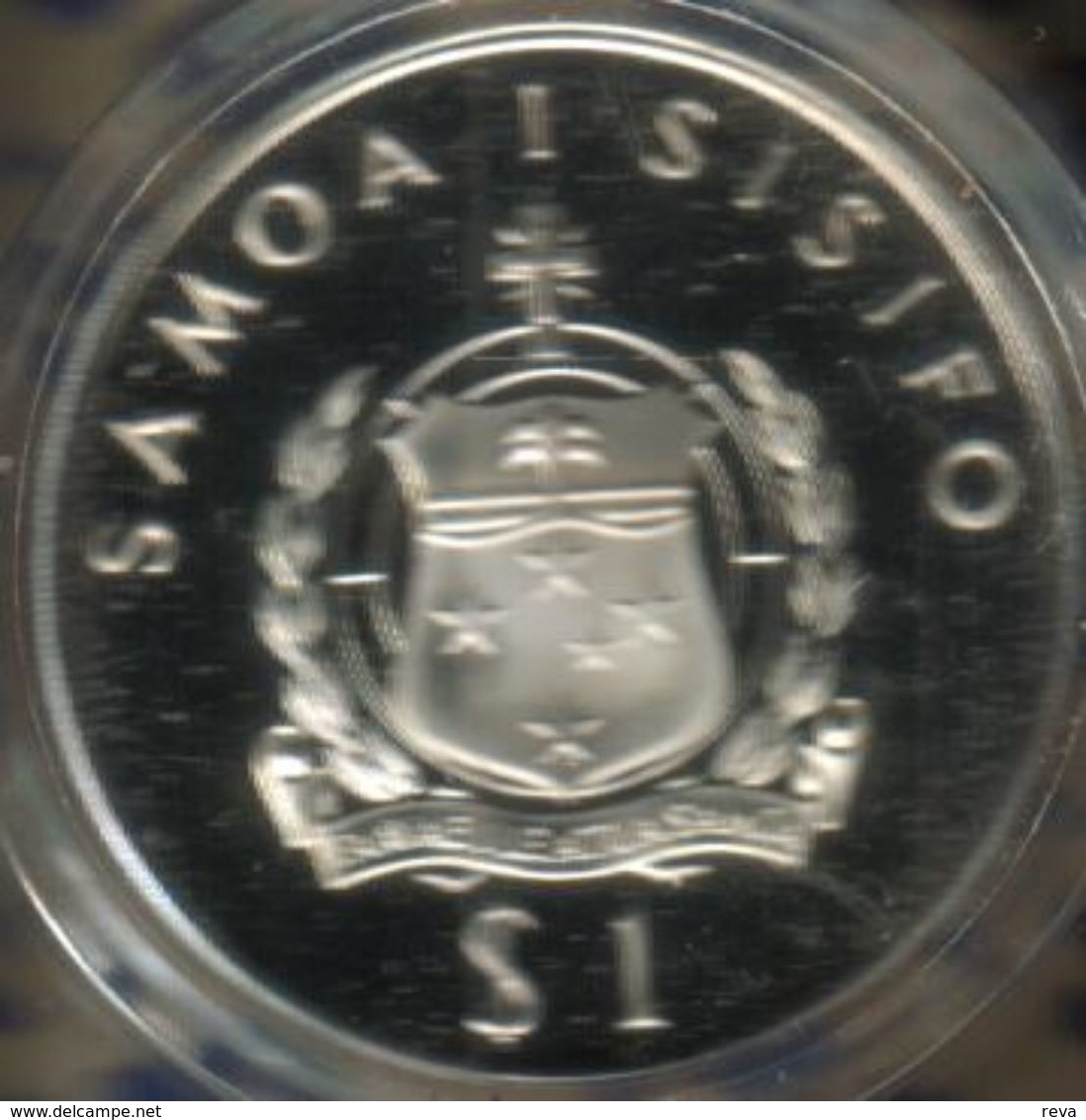 SAMOA $1 TALA EMBLEM FRONT RUNNERS COMMONWEALTH GAMES SPORT BACK 1978 SILVER PROOF KM30a READ DESCRIPTION CAREFULLY !!! - Samoa