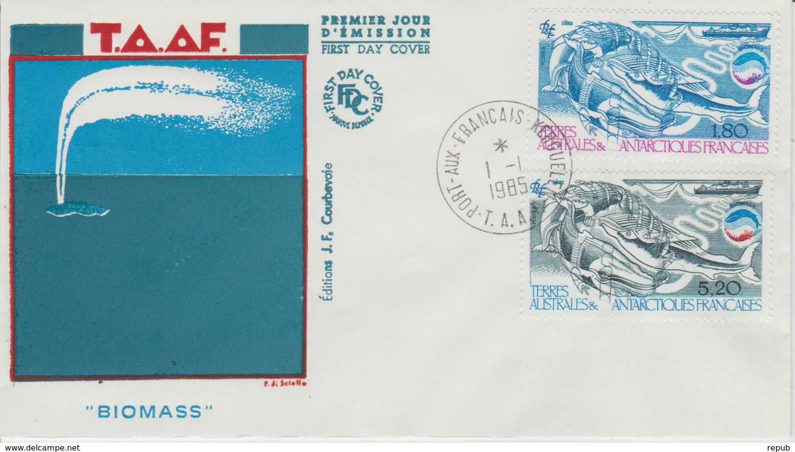 TAAF FDC 1985 Biomasse 113-114 - FDC