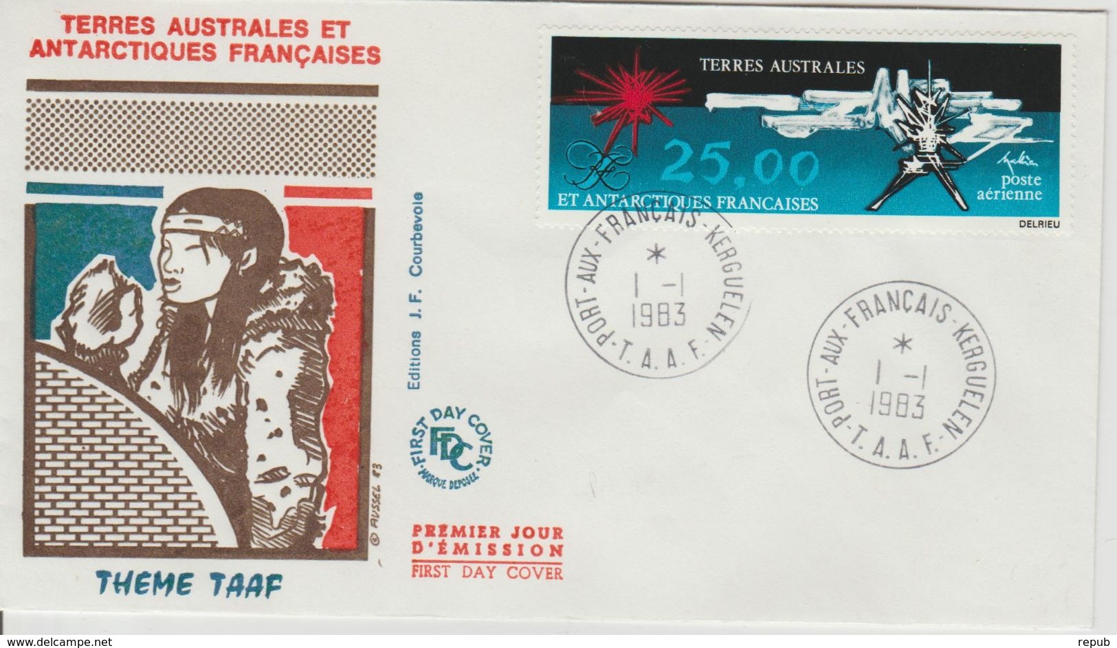 TAAF FDC 1983 Oeuvre De Mathieu PA 78 - FDC