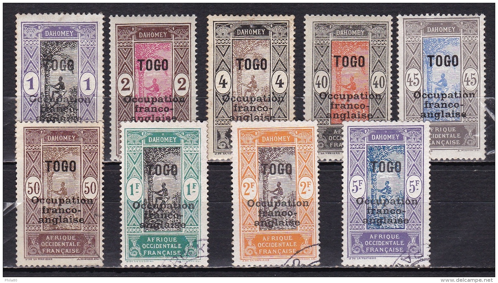 Togo N° 84*,85*,86*,94*,95*,96,98,99,100 - Unused Stamps