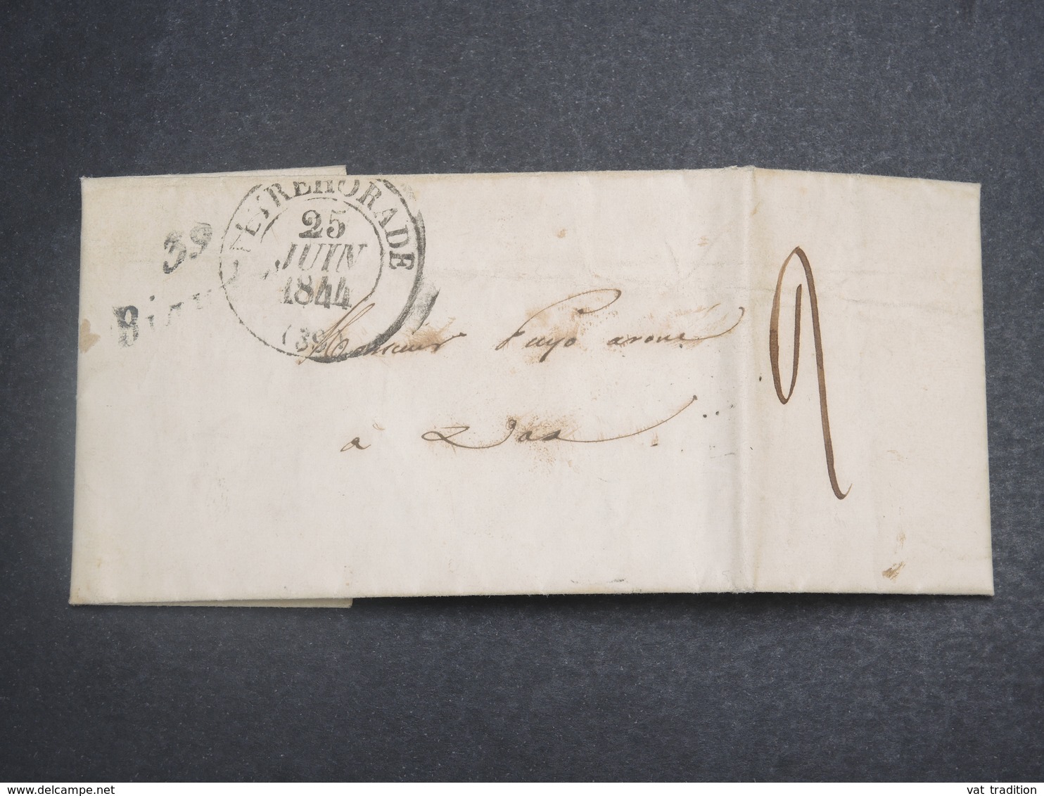 FRANCE - Lettre Avec Cursive En 1844 Pour Dax - L 15056 - 1801-1848: Précurseurs XIX