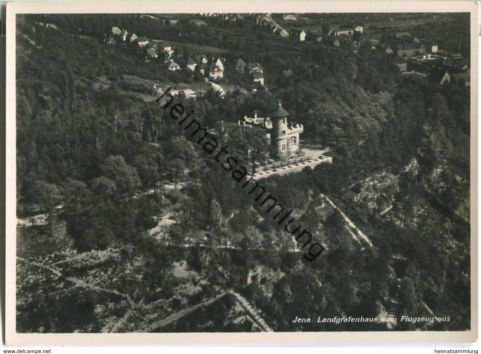 Jena - Landgrafenhaus - Fliegeraufnahme - Foto-Ansichtskarte Grossformat - Verlagsanstalt A. Weber & Co. Stuttgart - Jena