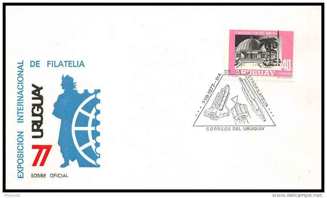 7900/ Espace (space Raumfahrt) Lettre (cover Briefe) 1/8/1977 Astrofilatelia Uruguay - Amérique Du Sud