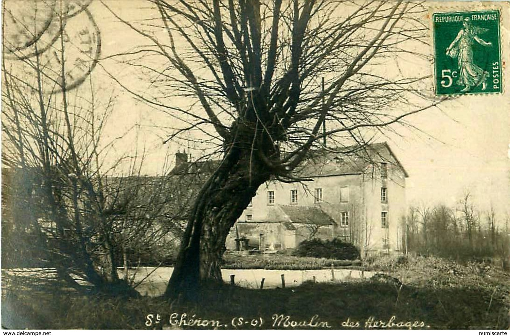 Cpa Carte Photo SAINT CHERON 91 Moulin Des Herbages - Saint Cheron