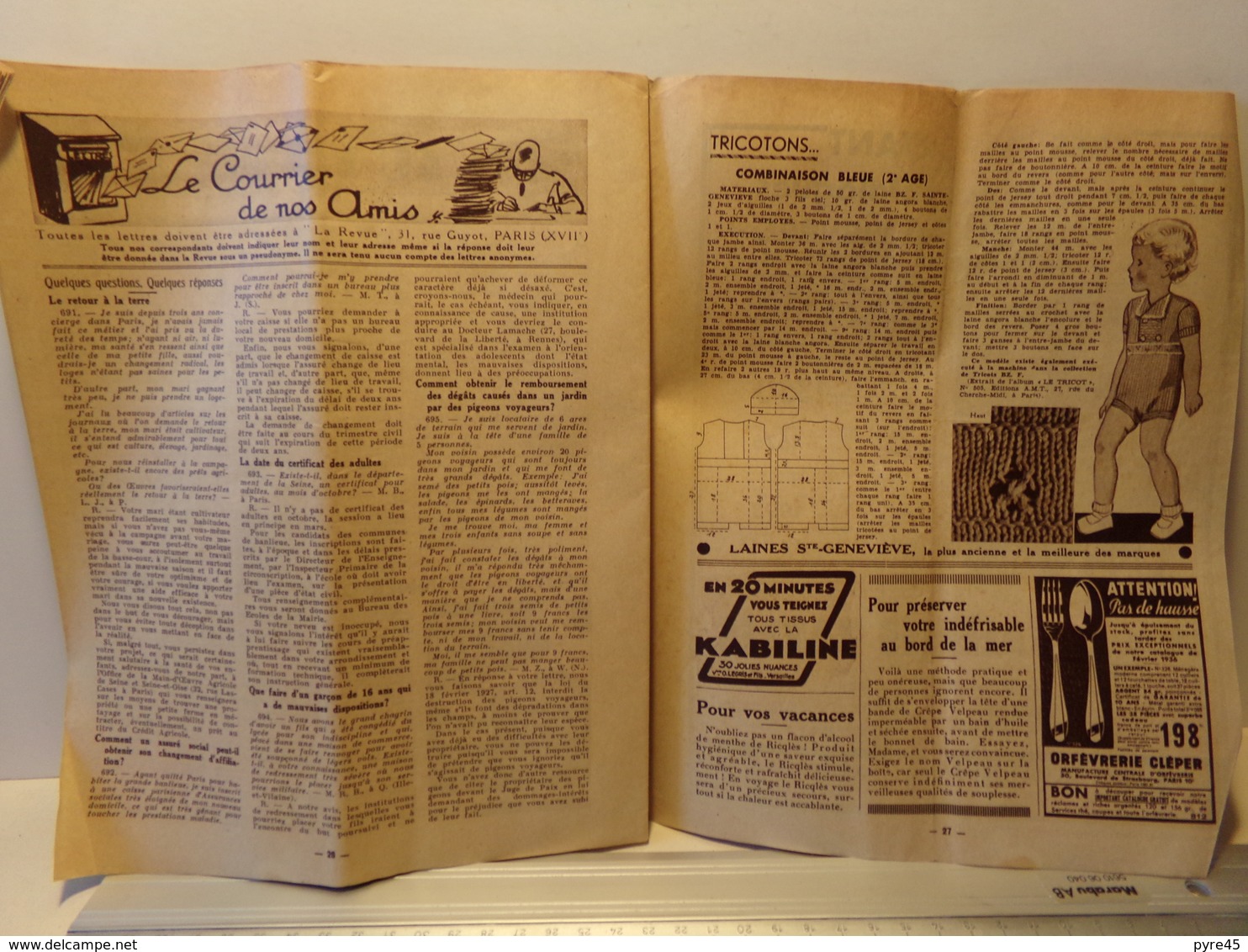 " La Revue De La Famille " N° 130 Du 15 Août 1936 ( 27 Pages ) - 1900 - 1949