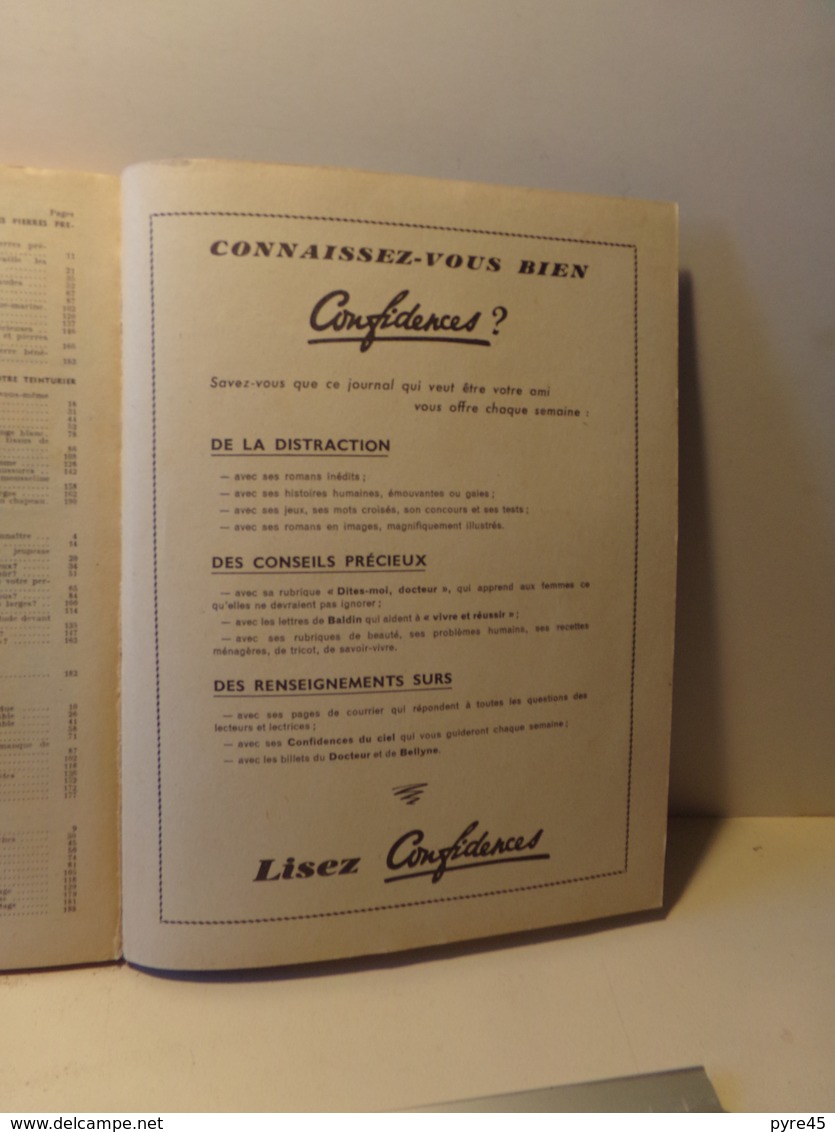 Almanach De " Confidences " 1955 ( 192 Pages ) - Autres & Non Classés