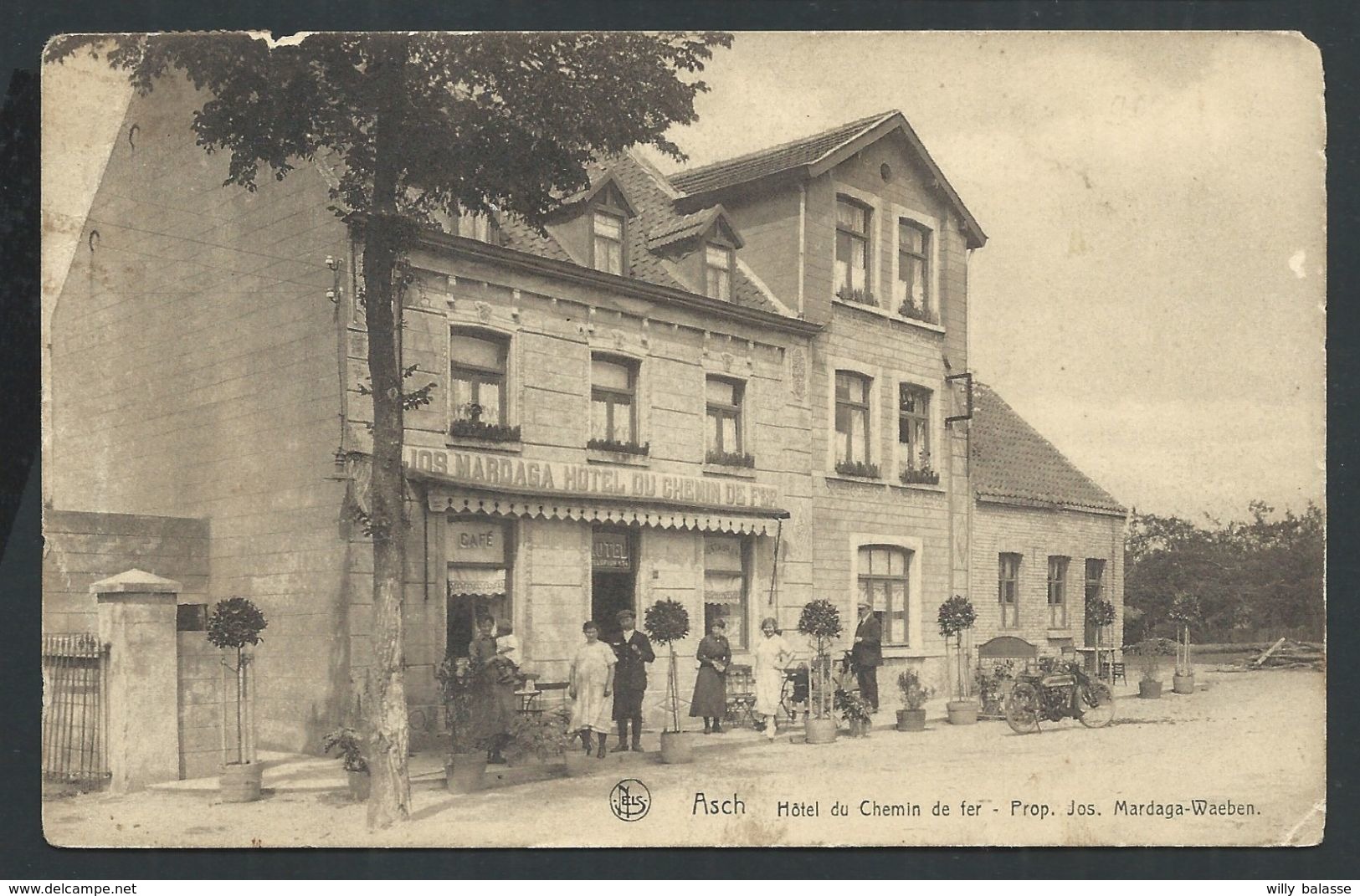 +++ CPA - ASCH - AS - Hôtel Du Chemin De Fer - Café - Nels    // - As