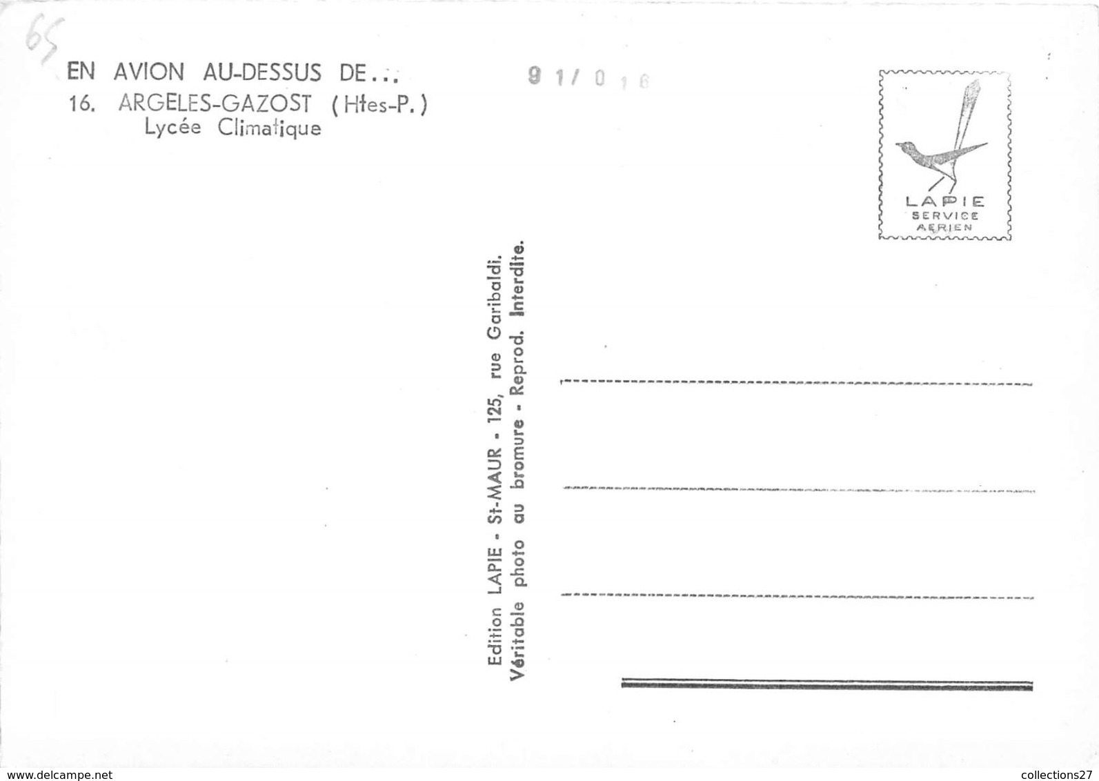 65-ARGELES-GAZOST- LYCEE CLIMATIQUE VUE DU CIEL - Argeles Gazost