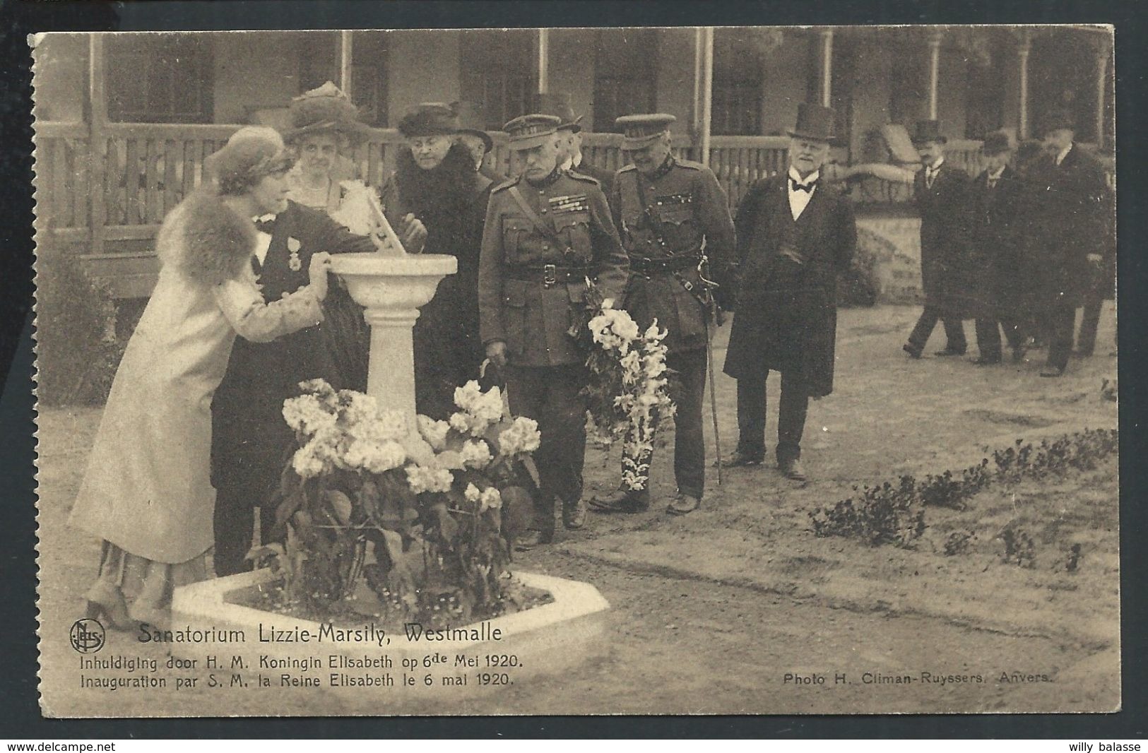 +++ CPA - WESTMALLE - Sanatorium Lizzie Marsily - Inauguration Par La Reine Elisabeth Mai 1920 - Nels    // - Malle