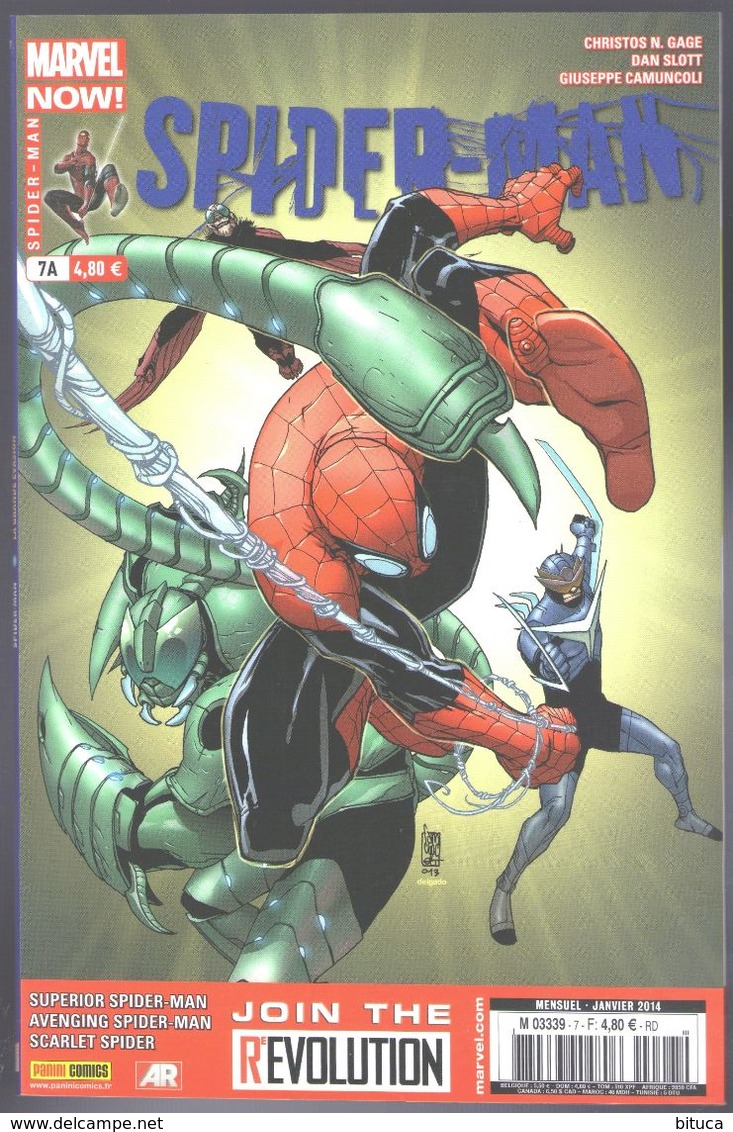 COMICS SPIDER MAN LA GRANDE EVASION N° 7A JANVIER 2014 TRES BON ETAT & RARE - Spiderman