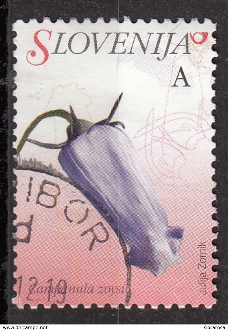 Slovenia 2007 Sc. 691 Perf. 14 E 1/4 X 11 E 3/4 Fiori Flowers : Campanula Zoysii  Used Slovenija - Slovenia